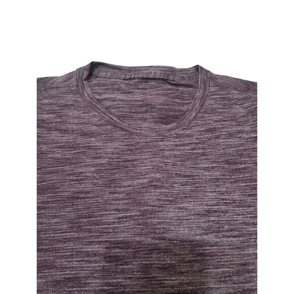 Lululemon Metal Vent Maroon Heathered Athletic Short Sleeve Shirt Men's M B28.1 - Picture 4 of 7